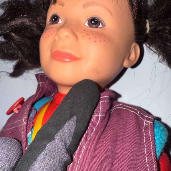 1984 Galoob PUNKY BREWSTER 20" Plush Doll w/ Skate Key Necklace And Bandanna - Picture 6 of 13